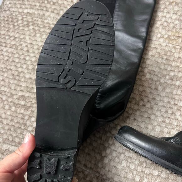 Stuart Weitzman Black Leather Knee High Boots Size 7.5 - Picture 9 of 9